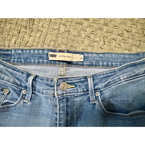 Women's Levi's Cropped Ankle Jeans Size 10 Blue Denim - Picture 9 of 10